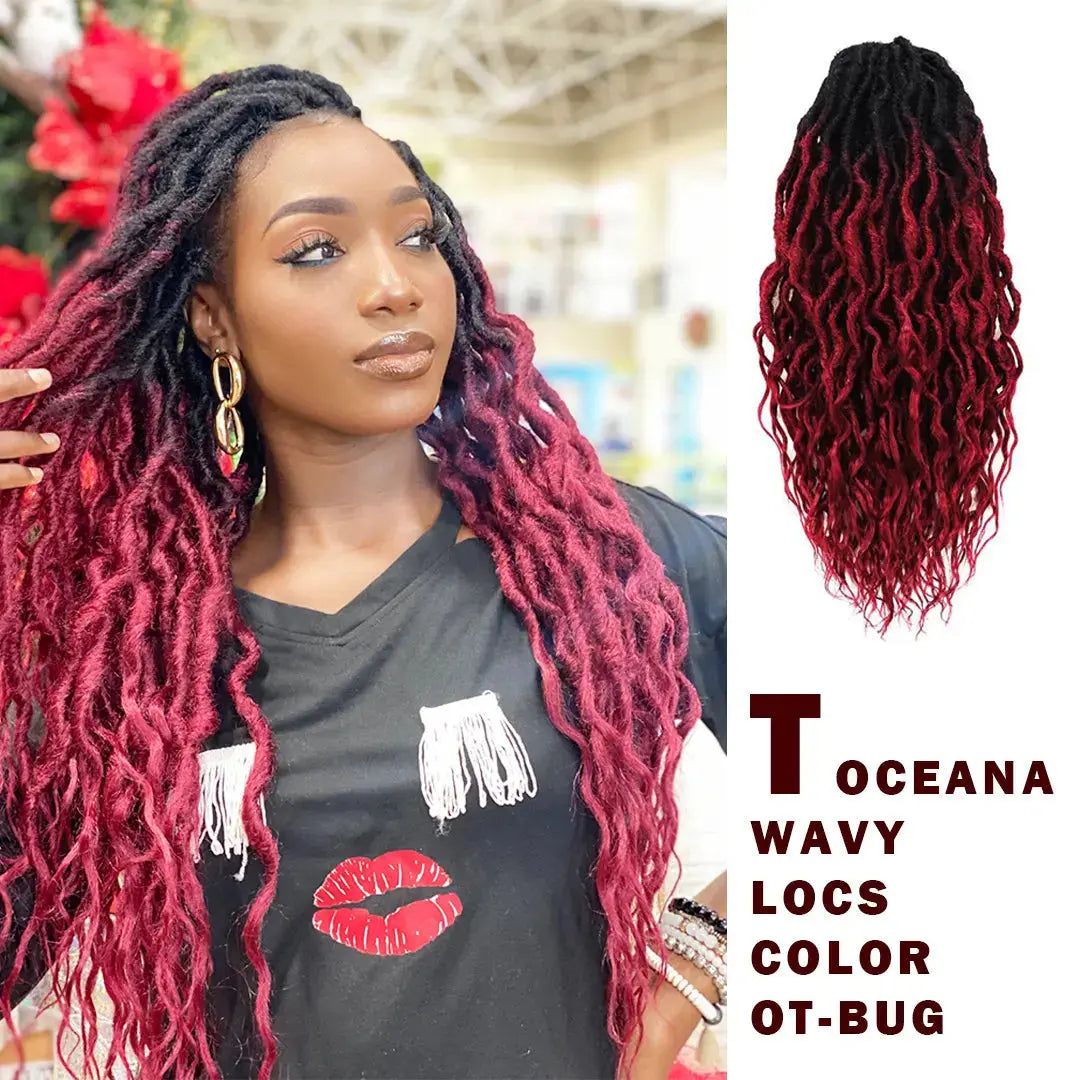 1 Pack TWL | Toyotress® Faux Locs Goddess Locs Crochet Hair Soft Locs Pre Looped Crochet Braids with Wavy Curly Ends Queen Locs Toyotress